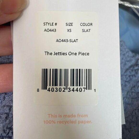 Andie Swim The Jetties One Piece Macrame Slate size XS NWT minimalist - Picture 5 of 7